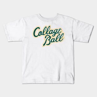 NEW Collage Ball Logo in Oakland A's colors Kids T-Shirt